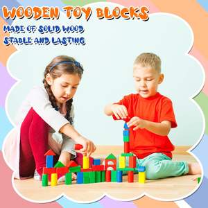 <b>Wooden</b> Geometric Set of 14 Solids <b>Wooden</b> <b>Blocks</b> for Preschool Elementary Education Early Learning fo Kids Factory Direct Supply - Product Image 3