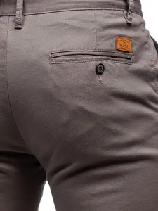 Haute qualité hommes High Street nouveautés écologique coupe-vent imperméable Denim pantalon coton droit mi-hauteur personnalisé - Product Image 4