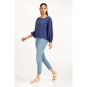 Blusa Casual de Mujer para Primavera/Verano, de Lino y Tejido, Talla XL, Transpirable, con Patrón Geométrico Bordado, Estilo Simple, con Logotipo - Product Image 2