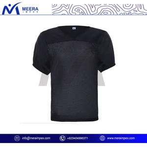 เสื้อฟุตบอลอเมริกันแบบเย็บตะเข็บสำหรับผู้ชายชุดกีฬาที่ทนทานทำจากโพลีเอสเตอร์100% ตามต้องการมีลายแขนสั้นสีทึบ - Product Image 4