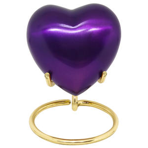 Op. uality Brass Keepsake RN Eart haped RN With etal tand Fo Uman Ashes ememorial ununceral uplies Rass Metal RN - Product Image 6