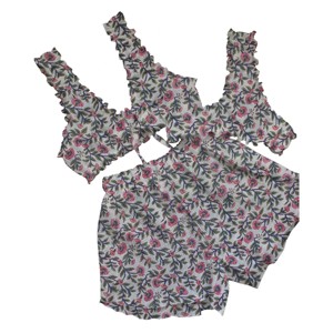 Ensemble de lingerie trois pièces, soutien-gorge, culotte et short, nuisette sexy et vêtements de nuit, 100% coton pur, imprimé, soutien-gorge, culotte et short - Product Image 5