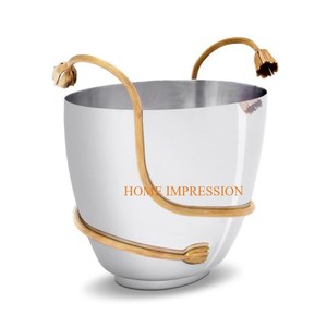 Cubiertos de aluminio Bar clásico Whisky Cubo de hielo Hotel y cafetería Fiestas Mesa Cubo de botella de vino de aluminio decorativo - Product Image 2