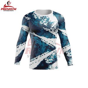 เสื้อรัดรูประบายอากาศได้ดีสำหรับผู้ชายเสื้อออกกำลังกายรัดรูประบายอากาศได้ดีพิมพ์ซับลิเมชันแบบซับลิเมชันสำหรับผู้ชายเสื้อฟิตเนสไซส์สหรัฐอเมริกา - Product Image 3