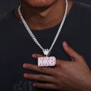 Pendentif en forme de boule 3D VVS Moissanite brillant personnalisé pour hommes Testeur de diamant plaqué glace Bijoux de bus à breloque - Product Image 3