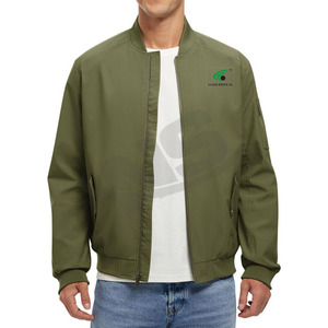 Blouson aviateur pour hommes sur mesure veste d'hiver en tissu de coton de couleur unie pour hommes vêtements de sortie de haute qualité - Product Image 3