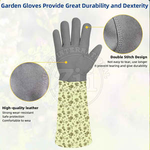 Gants de jardinage au design unique, faible MOQ, couleur unie, légers, en cuir durable, antidérapants, imperméables, personnalisables - Product Image 3