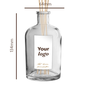 Diffusore di Aromi di Lusso Moderno Fatto a Mano 250ml, Vaso in Vetro Cilindrico con Logo Personalizzato, Prodotto in Francia, Decorazione per la Casa - Product Image 4