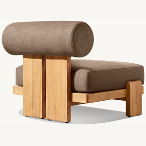 Fauteuil individuel durable en teck avec coussins moelleux de haute qualité, style moderne pour l'extérieur - Product Image 4