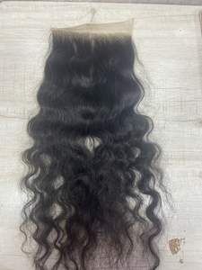 Extensions de cheveux humains Remy 26 pouces Beaux cheveux bruts d'Inde du Sud avec pour fermeture à lacet suisse 7/7 Bundle pour cheveux bouclés - Product Image 3