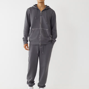 Conjunto Deportivo Personalizado Unisex con Estampado, Sudadera con Capucha y Pantalones Deportivos, Chándal de Invierno para Hombre, Cortavientos, 100% Algodón, Ligero, Holgado y Acampanado - Product Image 1