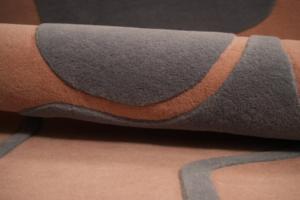 Tapis en laine abstrait de luxe, géométrique moderne, à poils longs et épais, tufté à la main, anti-chute de poils, anti-taches, pour salon, chambre et décoration intérieure - Product Image 5