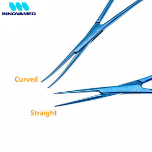 Fórceps Kelly hemostáticos de titanio, juego de instrumentos quirúrgicos oftálmicos curvos rectos, fórceps Kelly hemostáticos de acero inoxidable Natural - Product Image 6