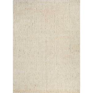 Alfombras de Lana Tejidas a Mano Contour Ivory, Rectangulares de 9x12, Diseño Abstracto, Pelo Alto, para Sala de Estar y Dormitorio, Hwt-37 - Product Image 1