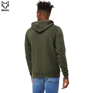 Sudadera con Capucha para Hombre, Color Verde Oliva, Corte Regular, Algodón French Terry, Informal, Manga Larga, con Bolsillos, para Otoño - Product Image 3
