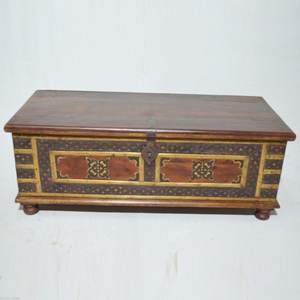 2025 Hot Selling Sheesham Wooden Box Chest Wooden Sandook Trunk Rectangular Large Size Living <b>Room</b> Bedroom Office Home <b>Dining</b> - Product Image 2