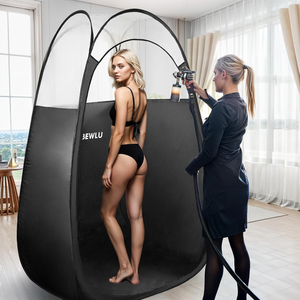 Tente de bronzage par pulvérisation pop-up pour les professionnels, grande tente de bronzage portable noire, cabine de bronzage par pulvérisation pour la maison et <span class=keywords><strong>le</strong></span> salon avec <span class=keywords><strong>sac</strong></span> de transport - Product Image 6
