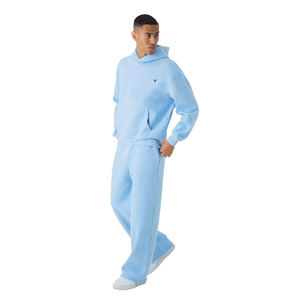 Conjunto de chándal de dos piezas con capucha y pantalones de chándal de manga larga para hombre Relaxed Fit Fleece Loungewear para Otoño e Invierno - Product Image 1