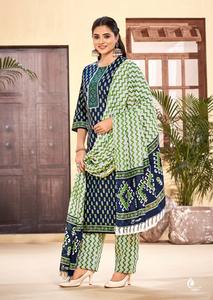 ชุด kurta ผ้าฝ้ายแท้สำหรับผู้หญิงชุดอินเดียสำเร็จรูป - Product Image 3