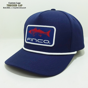 หมวกเชือก5แผงหมวกเบสบอลทอโครงสร้างปีกโค้งปรับได้ SnapBack สำหรับตกปลาเดินป่า OEM - Product Image 2