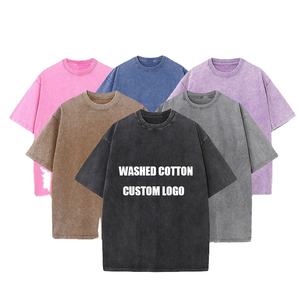 T-shirt Vintage lavé à l'acide de haute qualité 100% coton 180 grammes rétro Streetwear essentiel pour hommes personnalisable personnalisé - Product Image 3