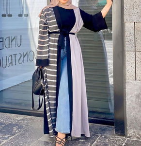 Abayas d'hiver formelles USA pour les événements spéciaux et abayas d'hiver élégantes pour les occasions en plein air Tissu Nida de haute qualité - Product Image 2