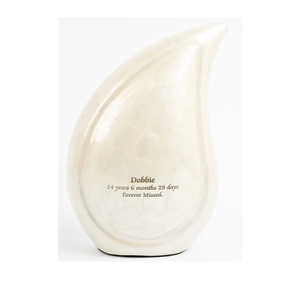 Urnas grandes de plata de primera calidad de metal tiernas para cenizas humanas, memoriales, urnas de metal en forma de lágrima para cenizas - Product Image 6