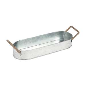 Plateau de service galvanisé moderne et minimaliste avec accents en bois pour le brunch, l'accueil et la restauration hôtelière – Vente en gros pour exportateurs - Product Image 2