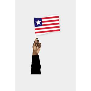 Bandera de recuerdo de Liberia para llevar en la mano - Product Image 6