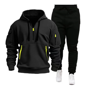 2025 nouveaux hommes marque vêtements de sport costume haute décontracté impression printemps automne fermeture éclair à capuche pantalon Jersey survêtement 2 pièces ensemble d'entraînement - Product Image 4