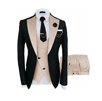 Ensembles de costumes d'affaires grande taille tendance et élégants, sur mesure, coupe ajustée, blazer smoking anti-plis, 3 boutons, respirant