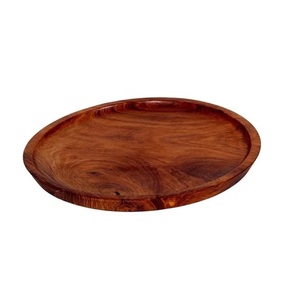 Assiettes de dîner en bois d'acacia massif faites à la main de la meilleure qualité Assiettes à dessert écologiques pour le service. - Product Image 6