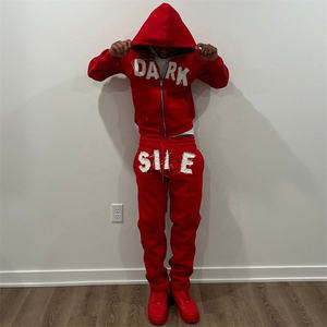 ชุดวอร์มมีซิปเต็มตัวสำหรับใส่ได้ทั้งชายและหญิงชุดวอร์มกางเกงผ้าฟลีซระบายอากาศแบบลำลองออกแบบได้ตามต้องการสำหรับฤดูหนาว - Product Image 1