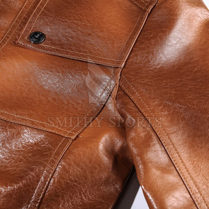 Nuevo diseño de tendencia Chaqueta de cuero de calidad superior para hombres Chaqueta de moda de cuero puro para venta en línea - Product Image 5