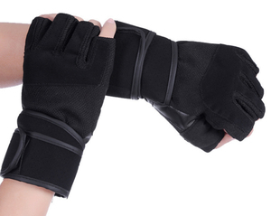 Gants de sport demi-doigts en cuir antidérapants de haute qualité unisexe pour la musculation et l'haltérophilie - Product Image 5