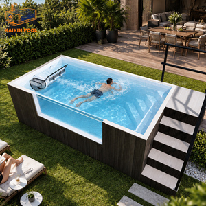 Équipement de <span class=keywords><strong>piscine</strong></span> familiale extérieure pour maison et jardin, petite <span class=keywords><strong>piscine</strong></span> pour adultes fabriquée en Chine avec système de <span class=keywords><strong>contre</strong></span>-<span class=keywords><strong>courant</strong></span> pour piscines - Product Image 3