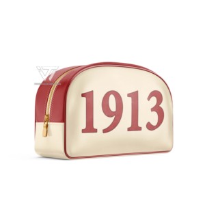 Greek Delta | Sigma | Theta Sorority Clothing Ready To Ship Leather Make Up Cosmetic <b>Toiletry</b> Travel <b>Bag</b> Greek Paraphernalia - Product Image 1