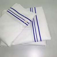 Ensemble de draps en coton respirant de haute qualité, 4 pièces, 400TC, literie moderne en satin blanc