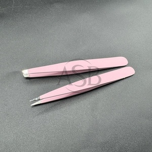 Pince à épiler à sourcils professionnelle avec logo personnalisé pince à épiler à sourcils pointue et durable en acier inoxydable avec boîte de rangement - Product Image 2