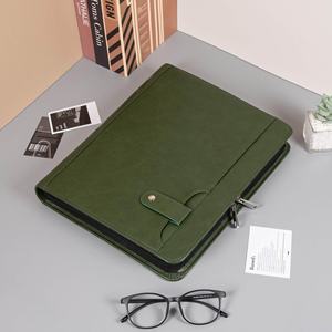 Custom Zipper Padfolio Folder <b>A4</b> <b>Notebook</b> <b>Leather</b> Cover Agenda Planner <b>Leather</b> Padfolio Organizer LP-0075 - Product Image 4