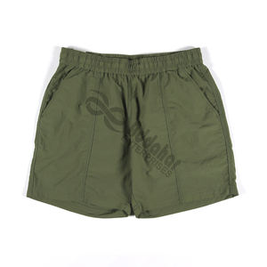 Short coupe-vent décontracté en polyester d'été pour hommes Short en nylon personnalisé en polyester à taille élastique avec poches pour hommes - Product Image 1