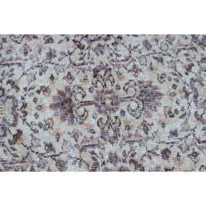Tapis turc 4,5x7,7 pieds, tapis vintage, tapis floral marron et blanc - Product Image 5