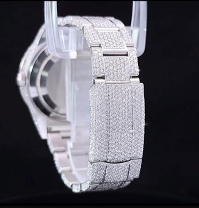 Reloj de cuarzo VVS Moissanite Iced Out para hombre, reloj de pulsera de lujo con diamantes de oro blanco, busto de diamantes, joyería de Hip Hop - Product Image 4