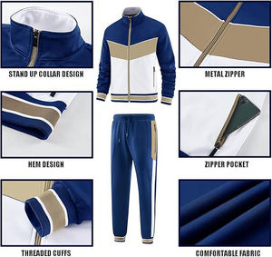 Conjunto Deportivo de Entrenamiento para Niños y Hombres, Chaqueta y Pantalón de Fútbol Sublimados Personalizados, 100% Poliéster de Alta Calidad - Product Image 5