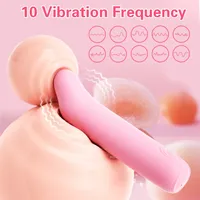 10-Gang Mini-Bullet-Vibrator für Frauen Schneller Orgasmus Klitoris-Stimulator Wiederaufladbar Weibliches Masturbationsspielzeug Sexspielzeug für Erwachsene