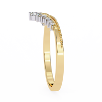 Bague Classique en Or Blanc, Rose et Jaune 14K de Qualité Export, Diamants Brillants de Laboratoire Certifiés IGI, Bande Personnalisée avec Diamant