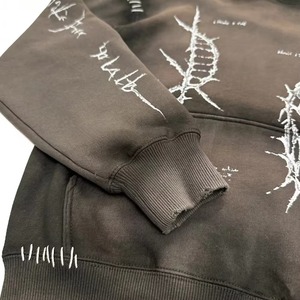 Nouveauté, sweat-shirt d'hiver en molleton vintage pour homme, couleur unie, 100% coton, 400 GSM, respirant, imprimé DTG, sweat-shirt de créateur - Product Image 4