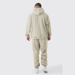 Offre Spéciale hommes rayé solide 2 pièces sweats à capuche costume coupe-vent peau amical sport Gym survêtement survêtement survêtement avec fermeture éclair - Product Image 3