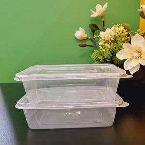 Grande remise Usine Prix Bas à emporter 550 650 750 1000ml Récipient Alimentaire en Plastique Jetable Rectangle Transparent avec Couvercle - Product Image 2