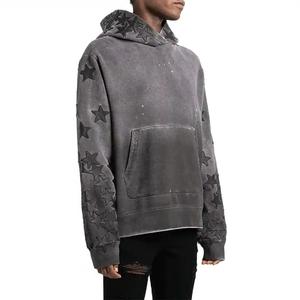 Personalizado Casual Unisex sudaderas pulóver algodón holgado sudaderas con capucha Patchwork parches bordado streetwear hip hop hombres - Product Image 3